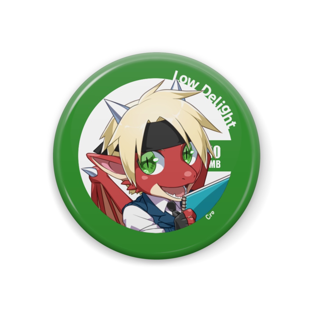 獣眼鏡缶バッジ ロウ・ディライト