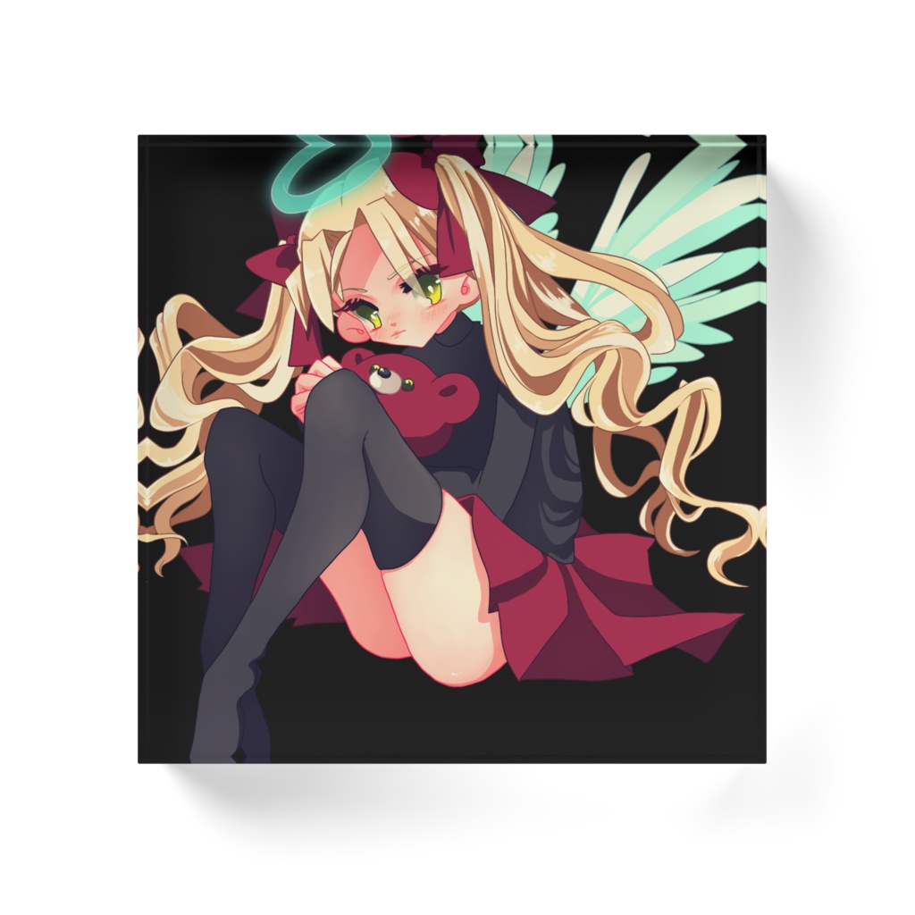 アクリルブロック【黄色ツインテ】