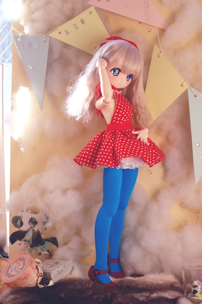 【N.ko】MDD服セット　クリームソーダ　赤色