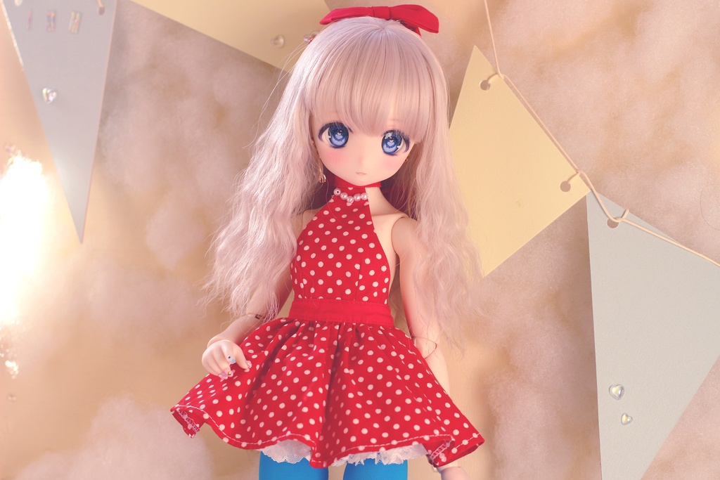 【N.ko】MDD服セット　クリームソーダ　赤色