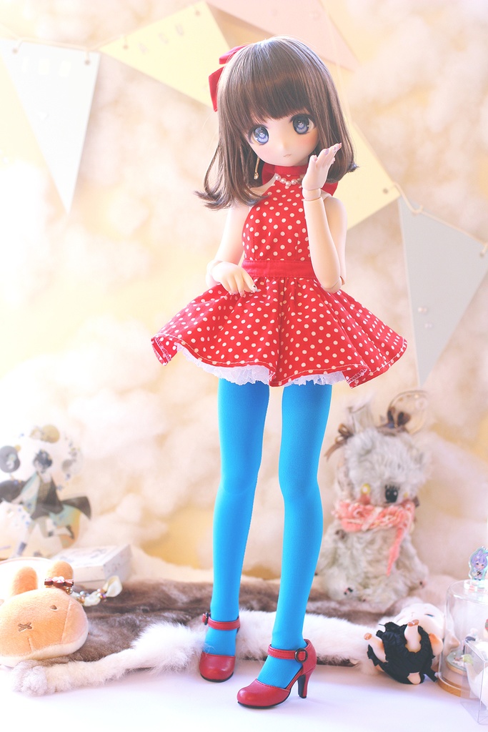 【N.ko】MDD服セット　クリームソーダ　赤色