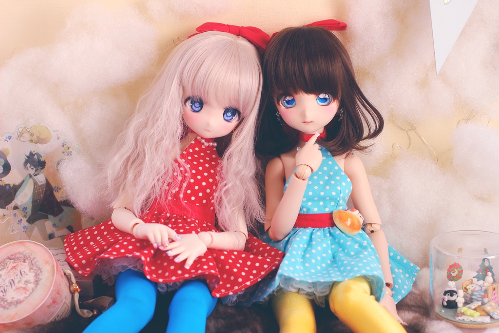 【N.ko】MDD服セット　クリームソーダ　赤色