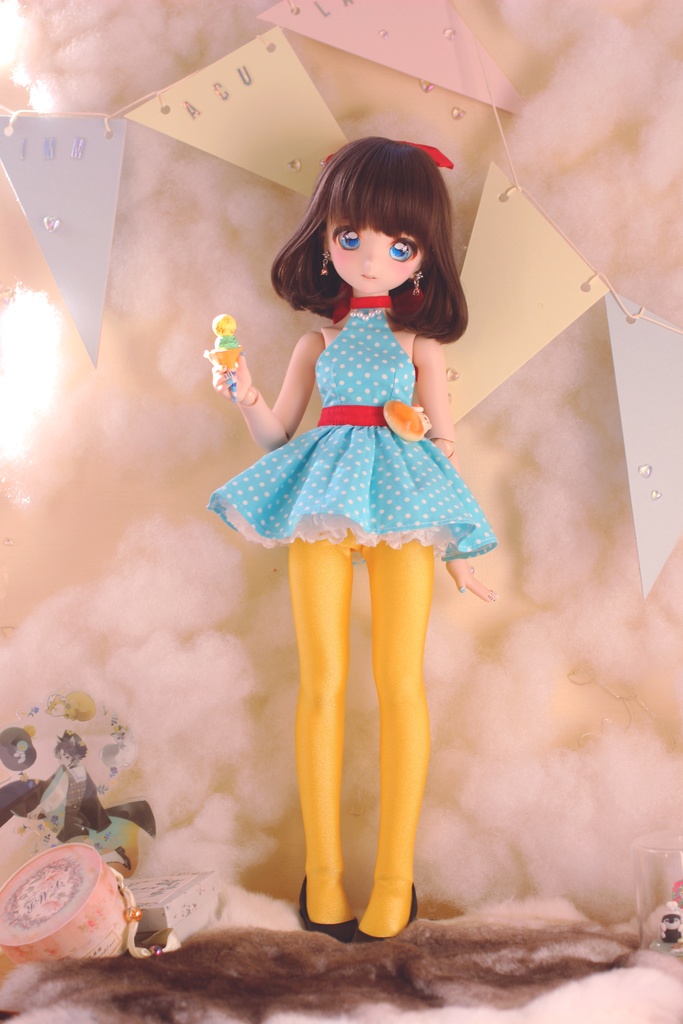【N.ko】MDD服セット　クリームソーダ　水色