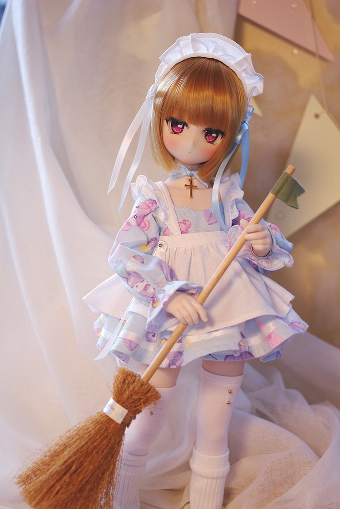【N.ko】水色メイド　MDDサイズお洋服セット