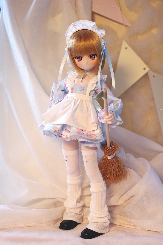 【N.ko】水色メイド　MDDサイズお洋服セット