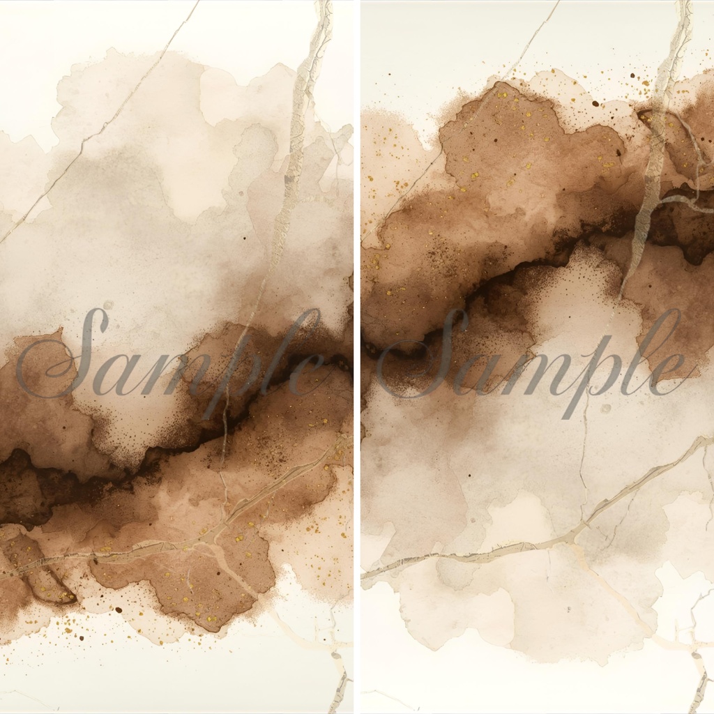 アルコールインク背景素材 6色×2 (全12枚) 上下巻対応デザイン