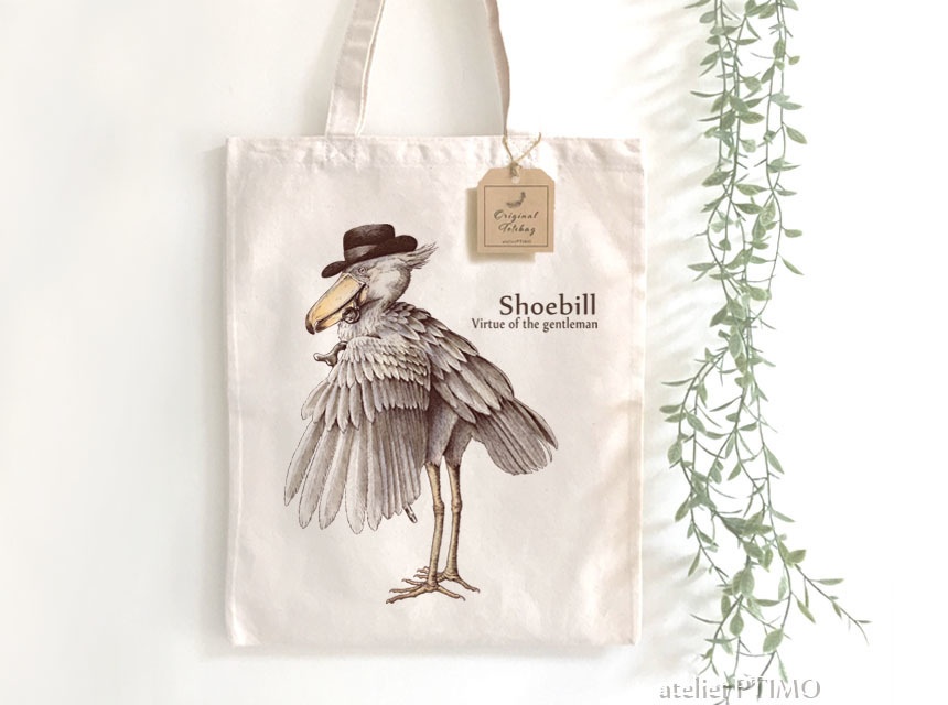 ハシビロコウ紳士のb4トートバッグ アトリエptimo Booth