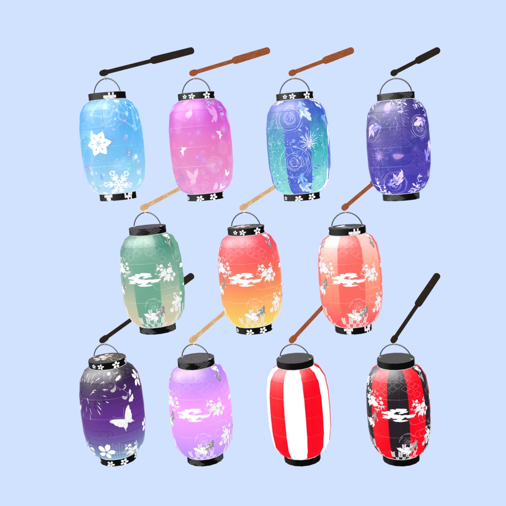 Japanese lantern【提灯】【Modular Avatar対応】【Light付き】