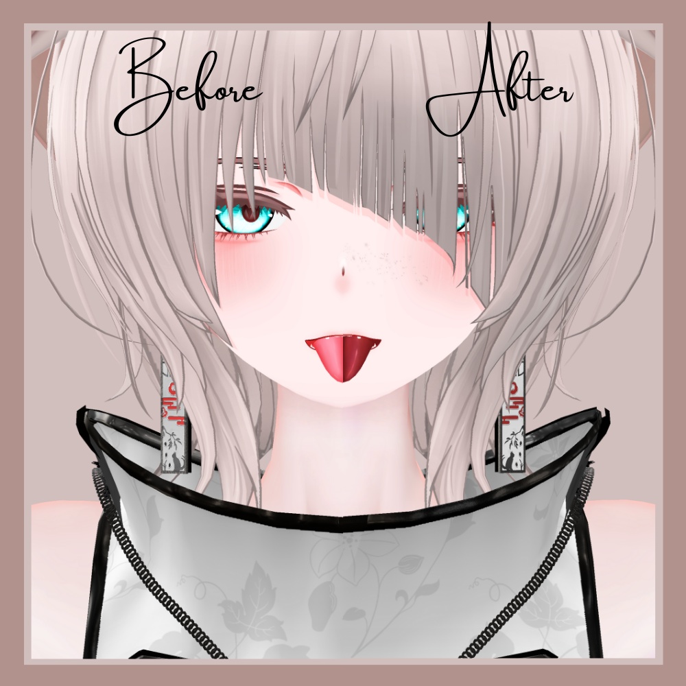 【仙猫 / FREE】Tongue & freckles texture -舌&そばかす-