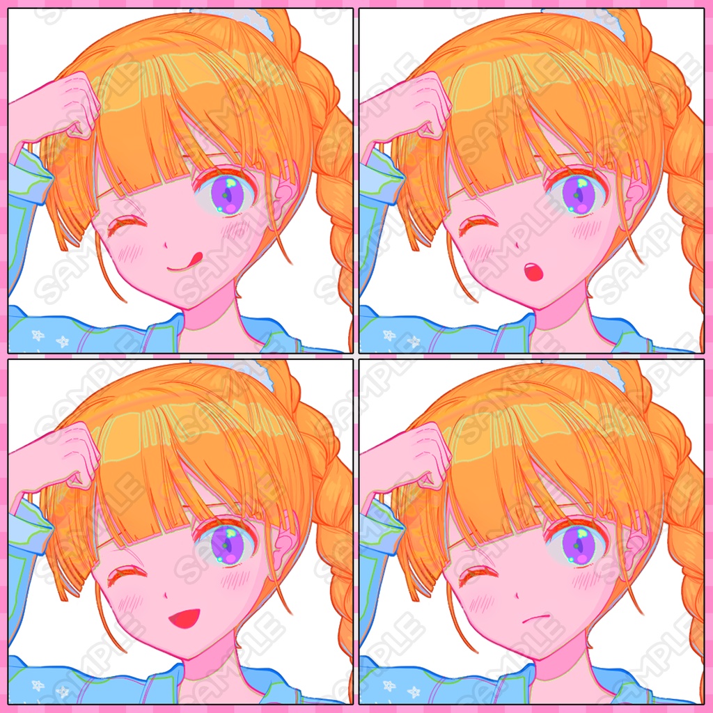 【立ち絵素材】平成女児_A【表情4種】