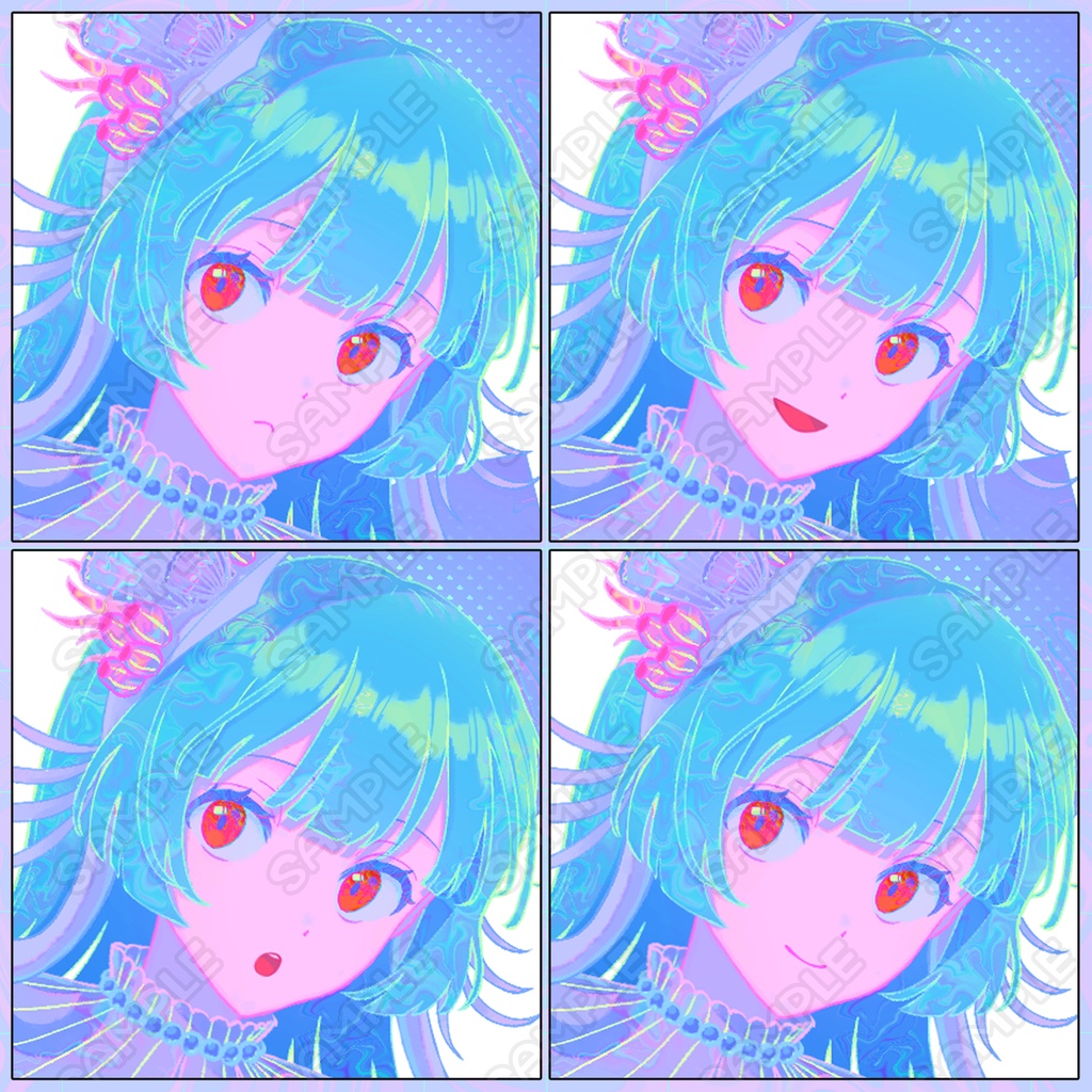 【立ち絵素材】海の生き物擬人化_B【表情4種】