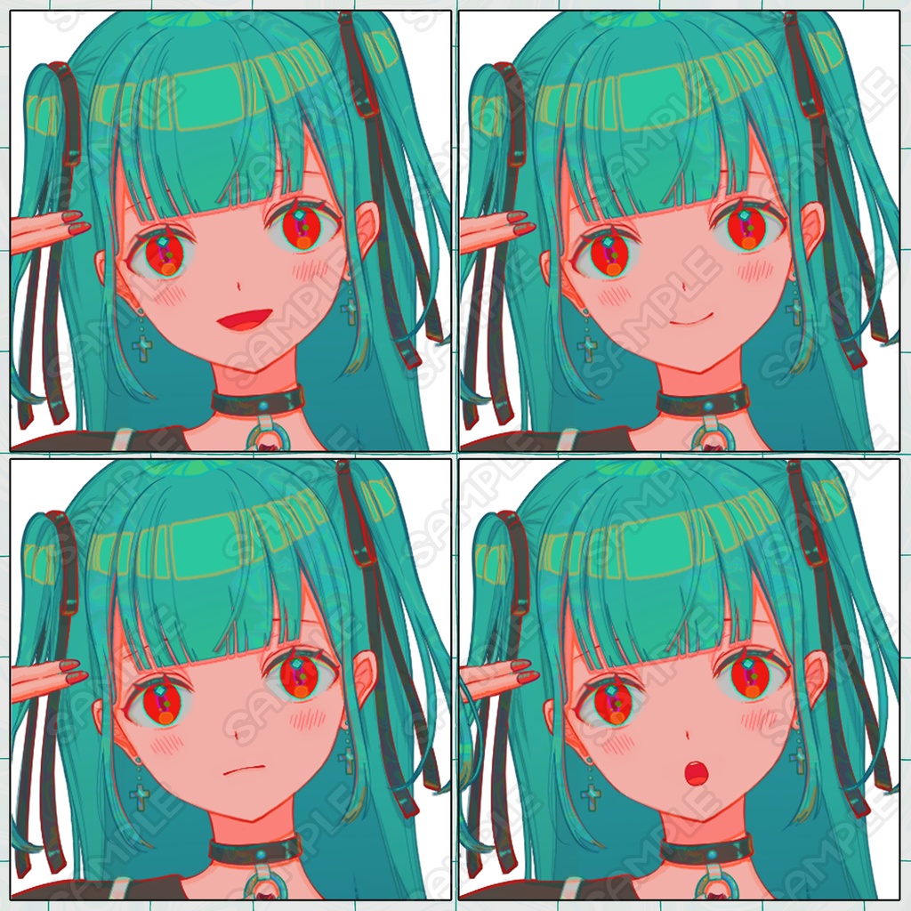 【立ち絵素材】バンギャ パンクロック【表情4種】