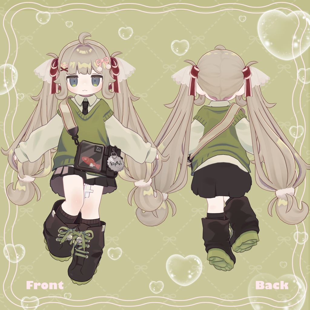 【メタフェス出展記念SALE】ふわリボンツイン🎀【キプフェル対応髪型】