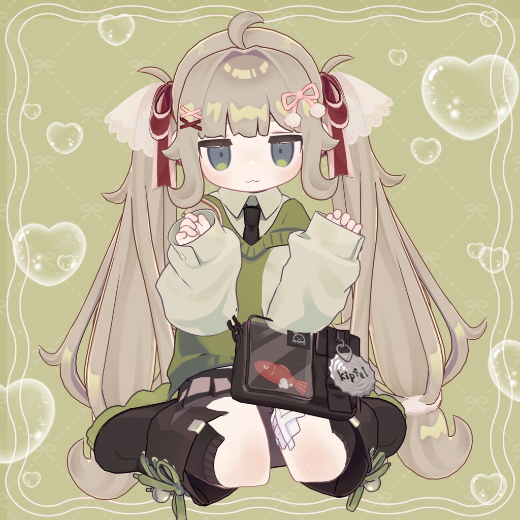 【メタフェス出展記念SALE】ふわリボンツイン🎀【キプフェル対応髪型】