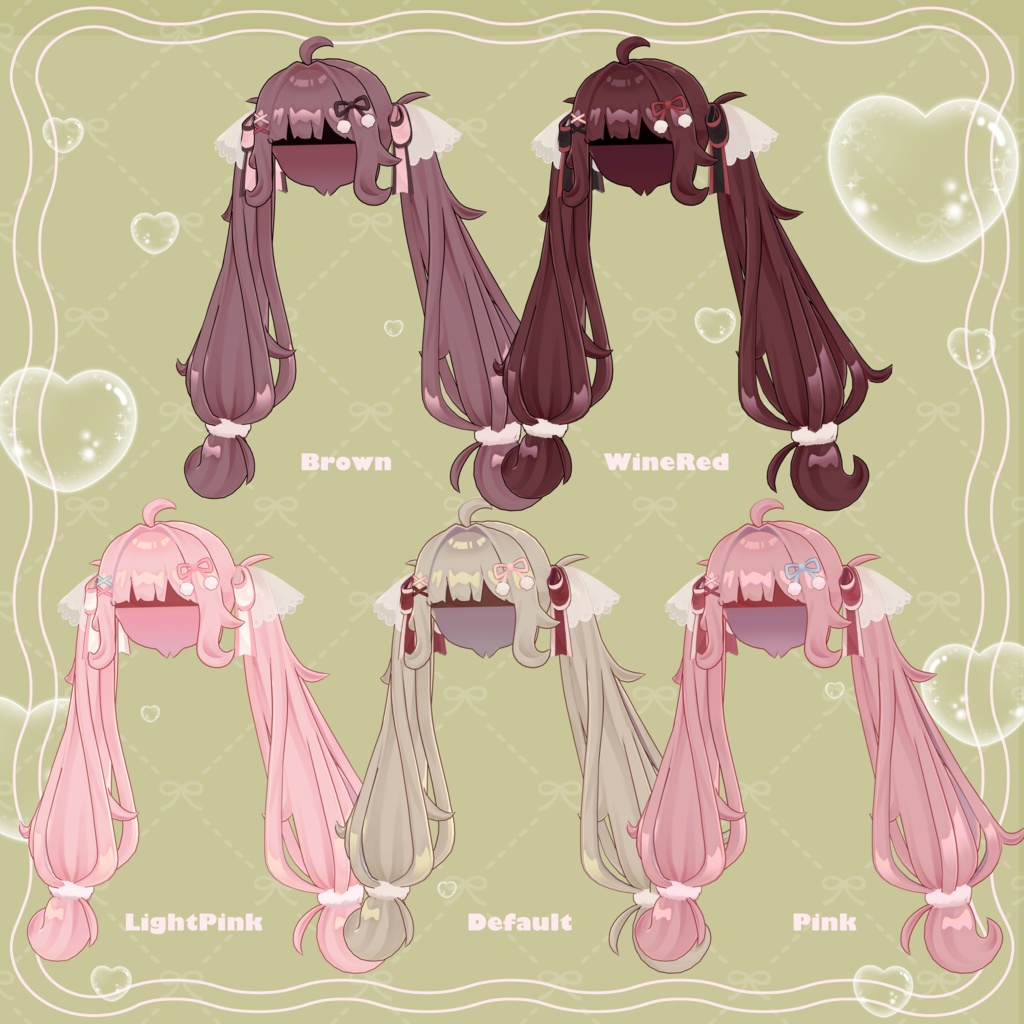 【メタフェス出展記念SALE】ふわリボンツイン🎀【キプフェル対応髪型】