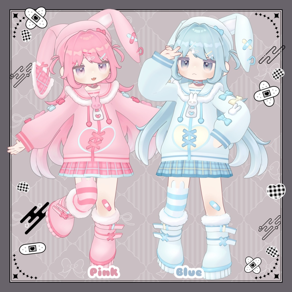 【メタフェス出展記念SALE】BunnyNoirPop【キプフェル対応衣装】