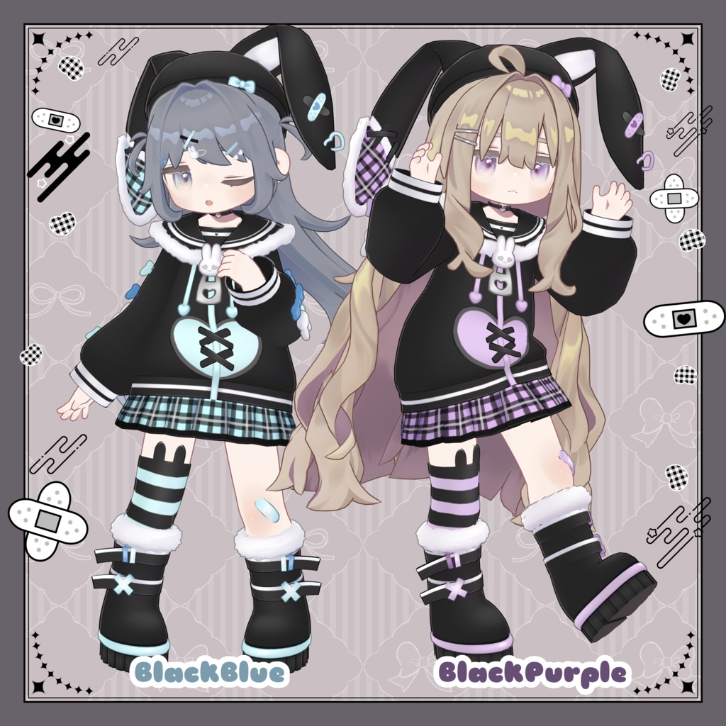 【メタフェス出展記念SALE】BunnyNoirPop【キプフェル対応衣装】