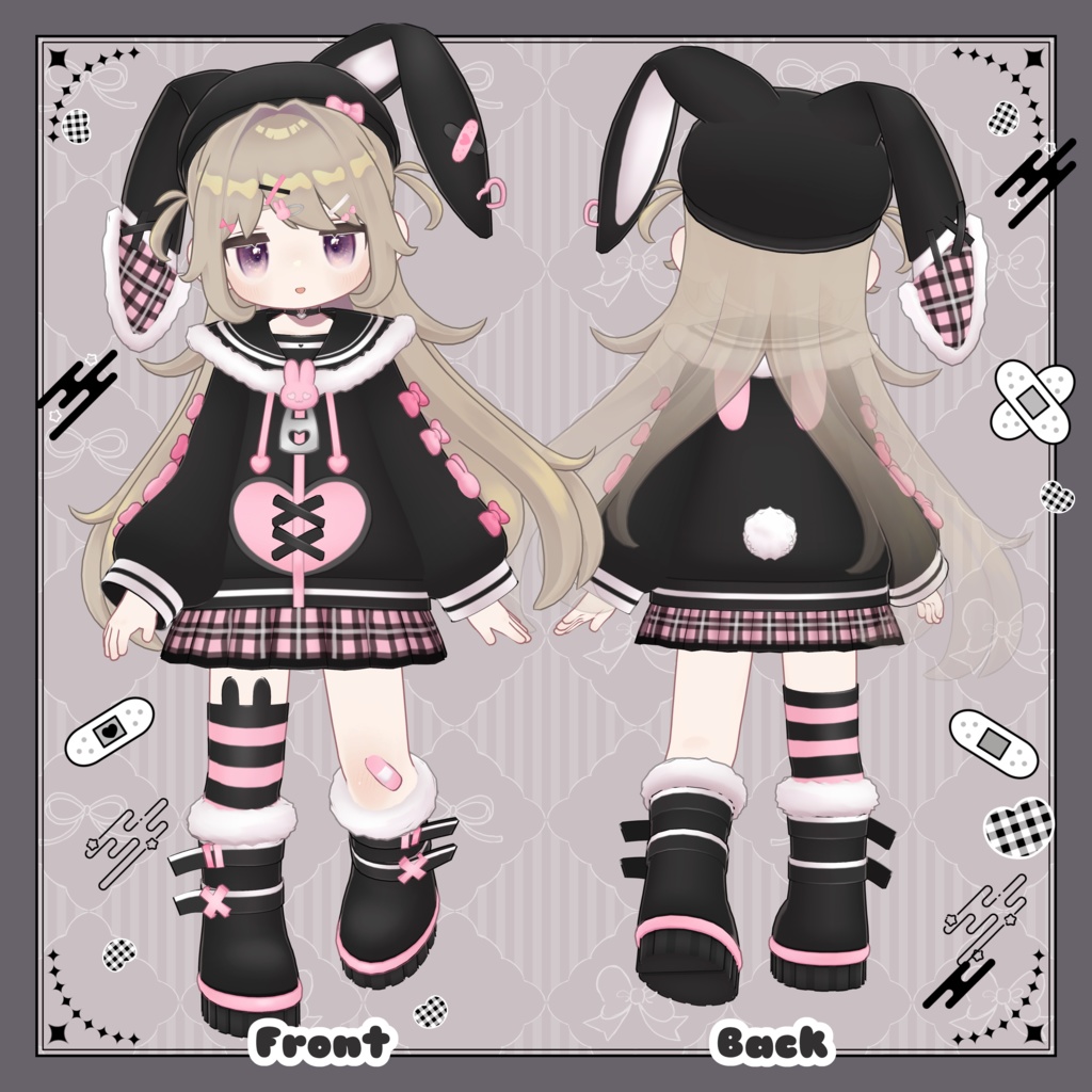 【メタフェス出展記念SALE】BunnyNoirPop【キプフェル対応衣装】