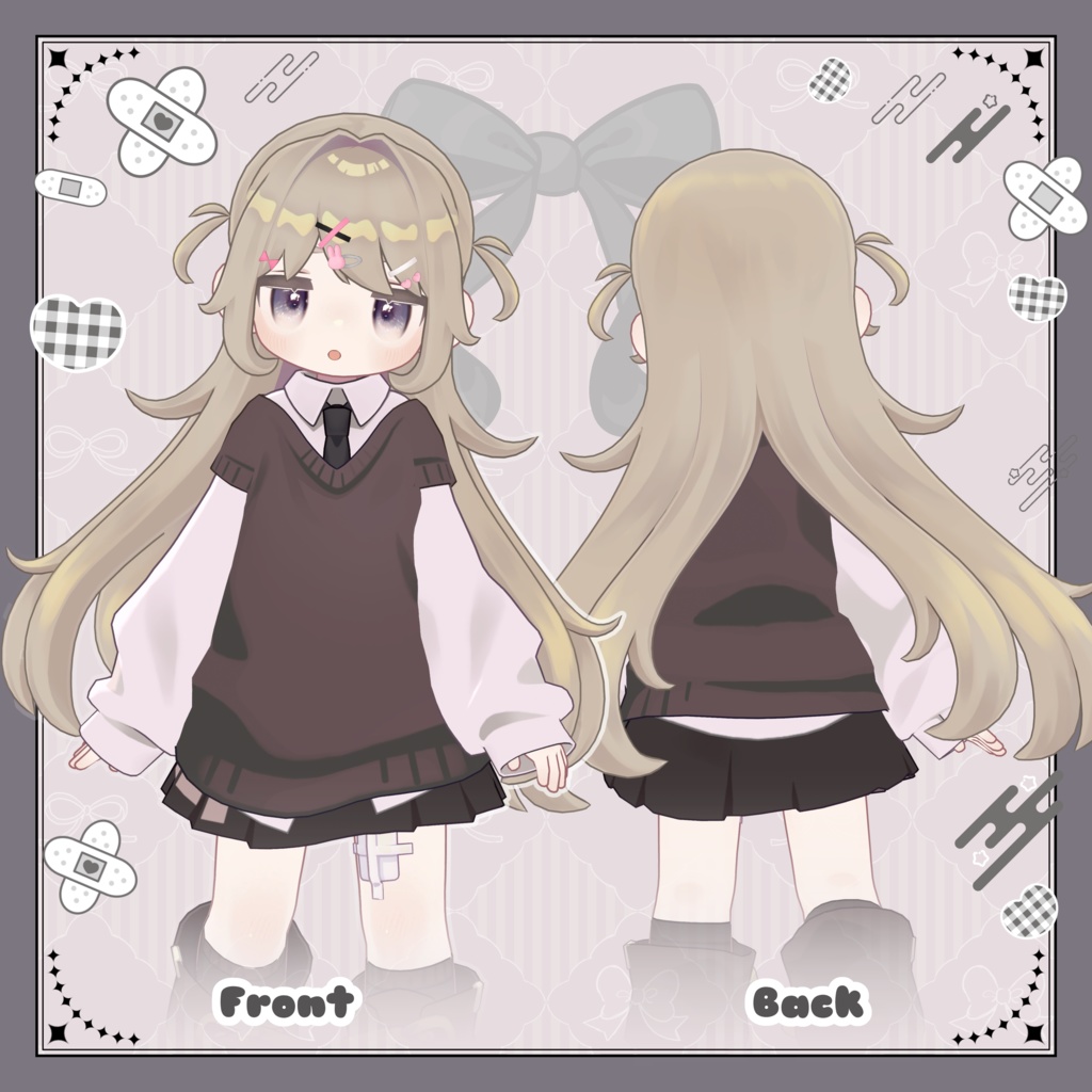 【メタフェス出展記念SALE】ShortHalfTwin【キプフェル対応髪型】