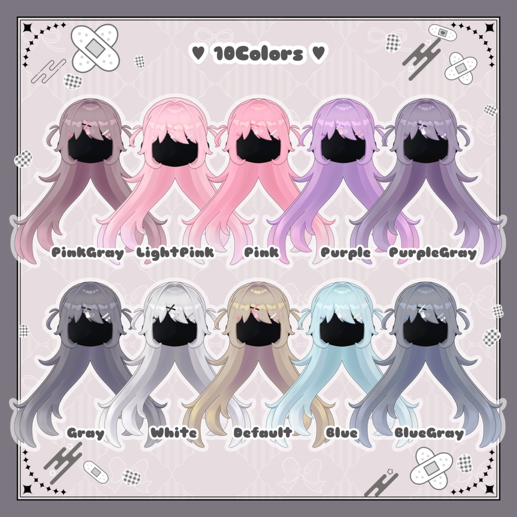 【メタフェス出展記念SALE】ShortHalfTwin【キプフェル対応髪型】