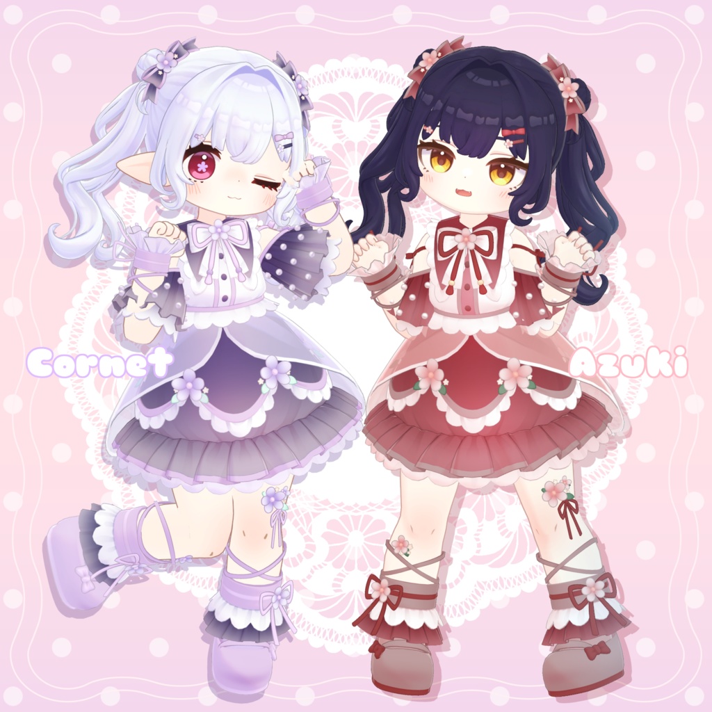 【メタフェス出展記念SALE】❁FloralMellow❁【5アバター対応衣装】