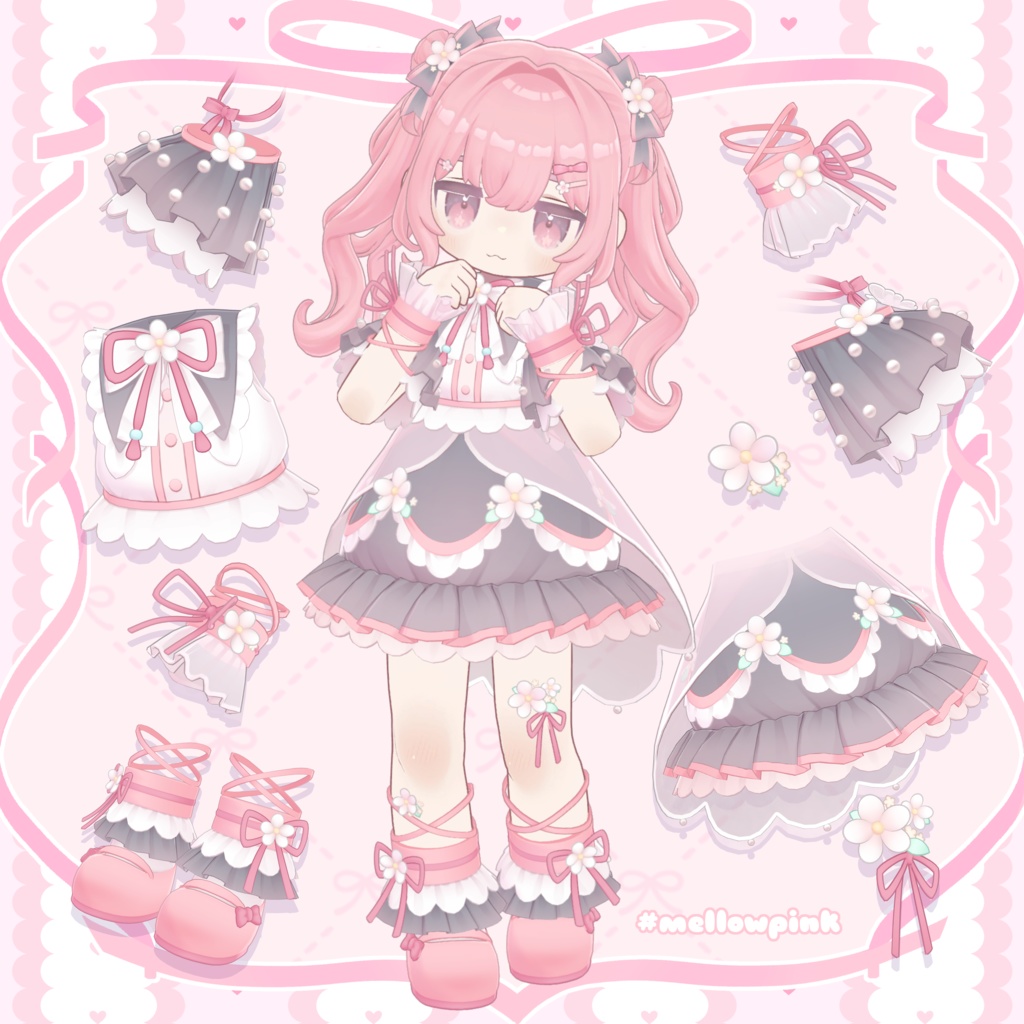 【メタフェス出展記念SALE】❁FloralMellow❁【5アバター対応衣装】