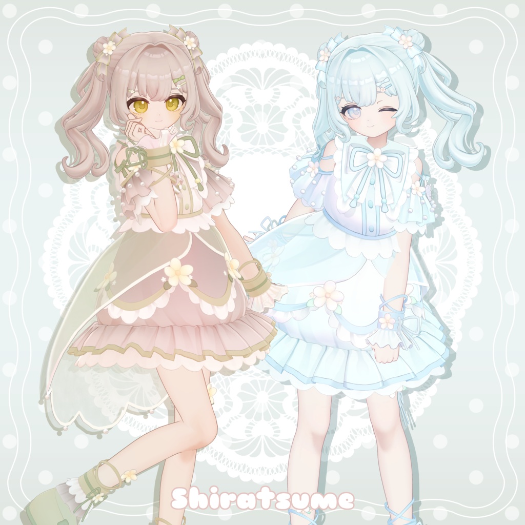 【メタフェス出展記念SALE】❁FloralMellow❁【5アバター対応衣装】