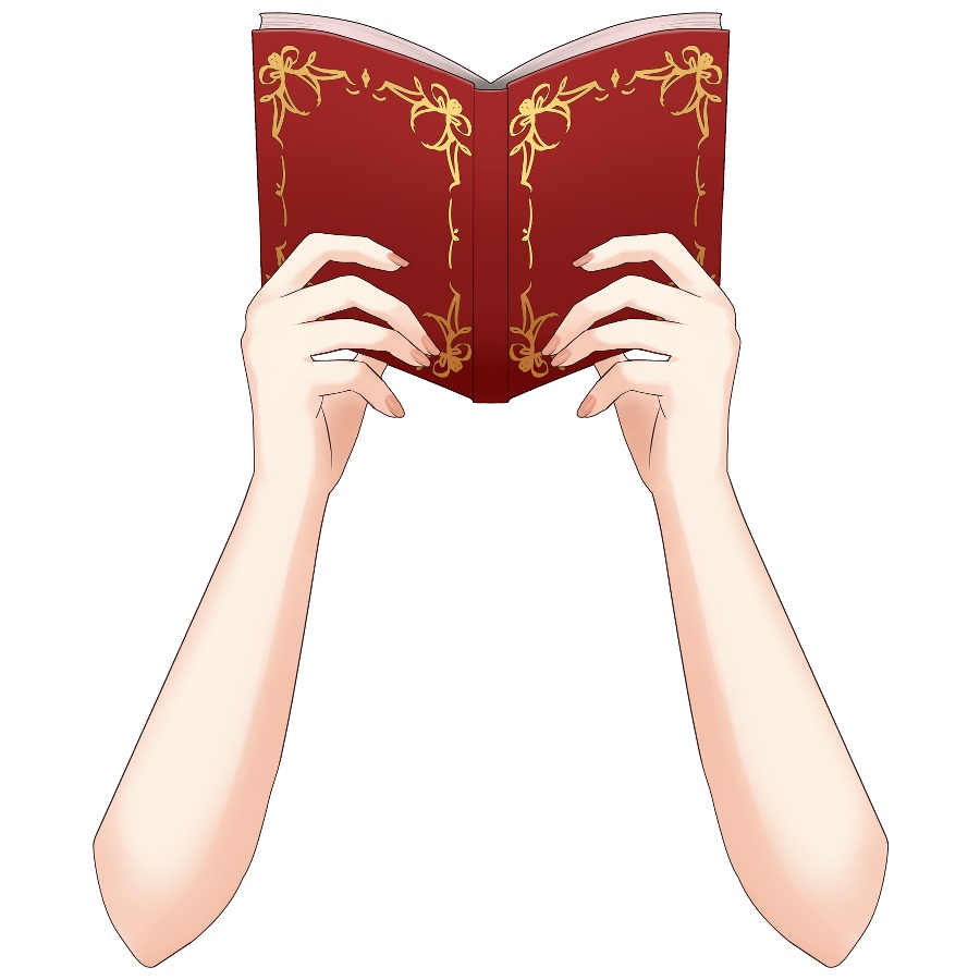 本を持つ手