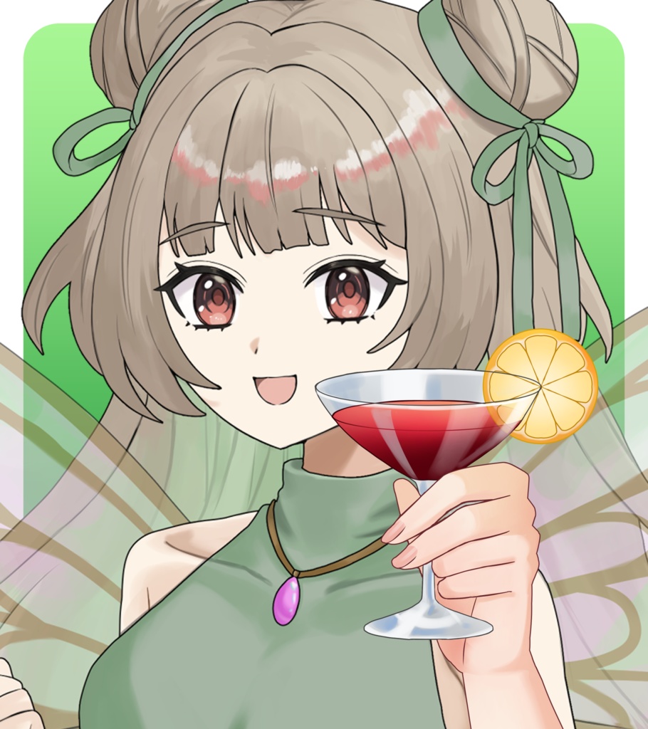 カクテルを持つ手