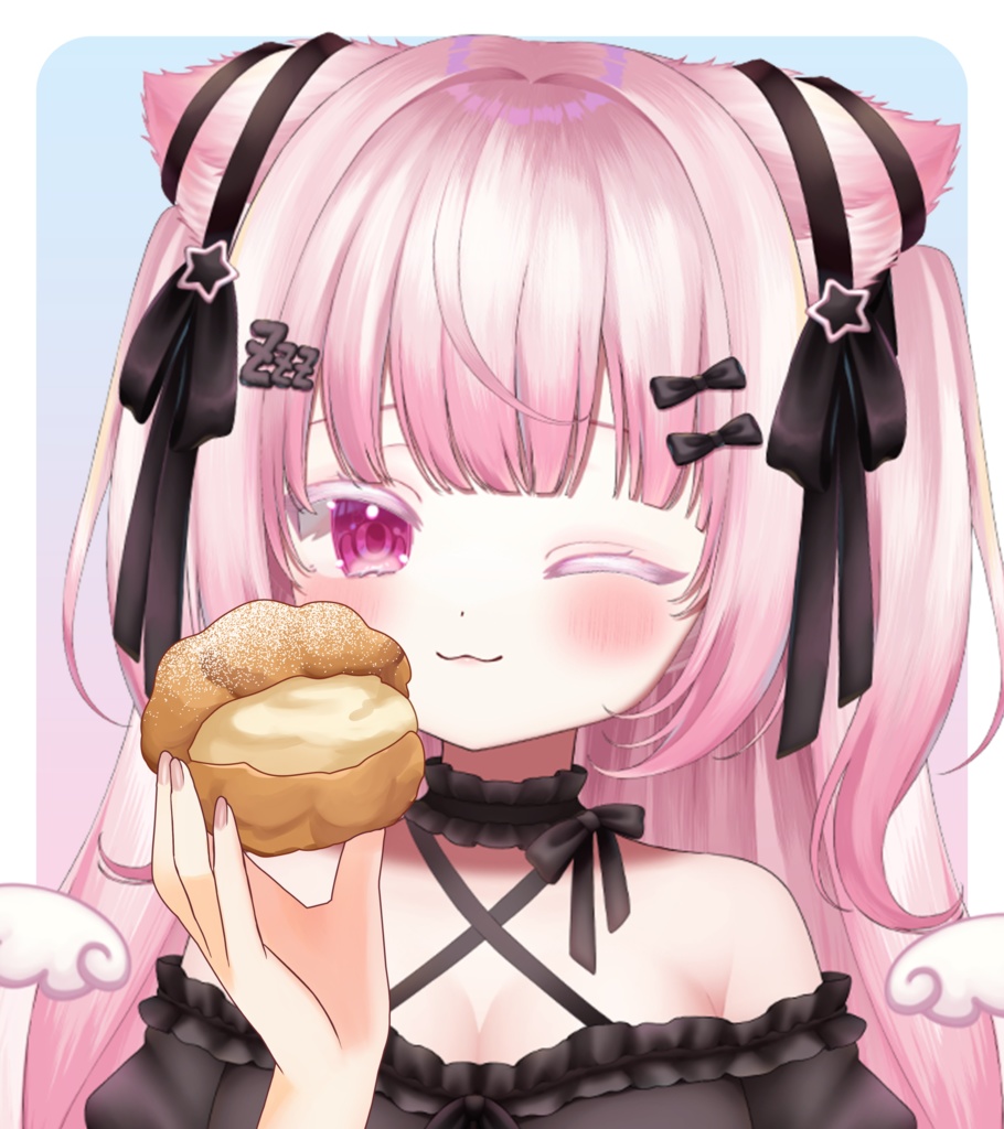 シュークリームを持つ手