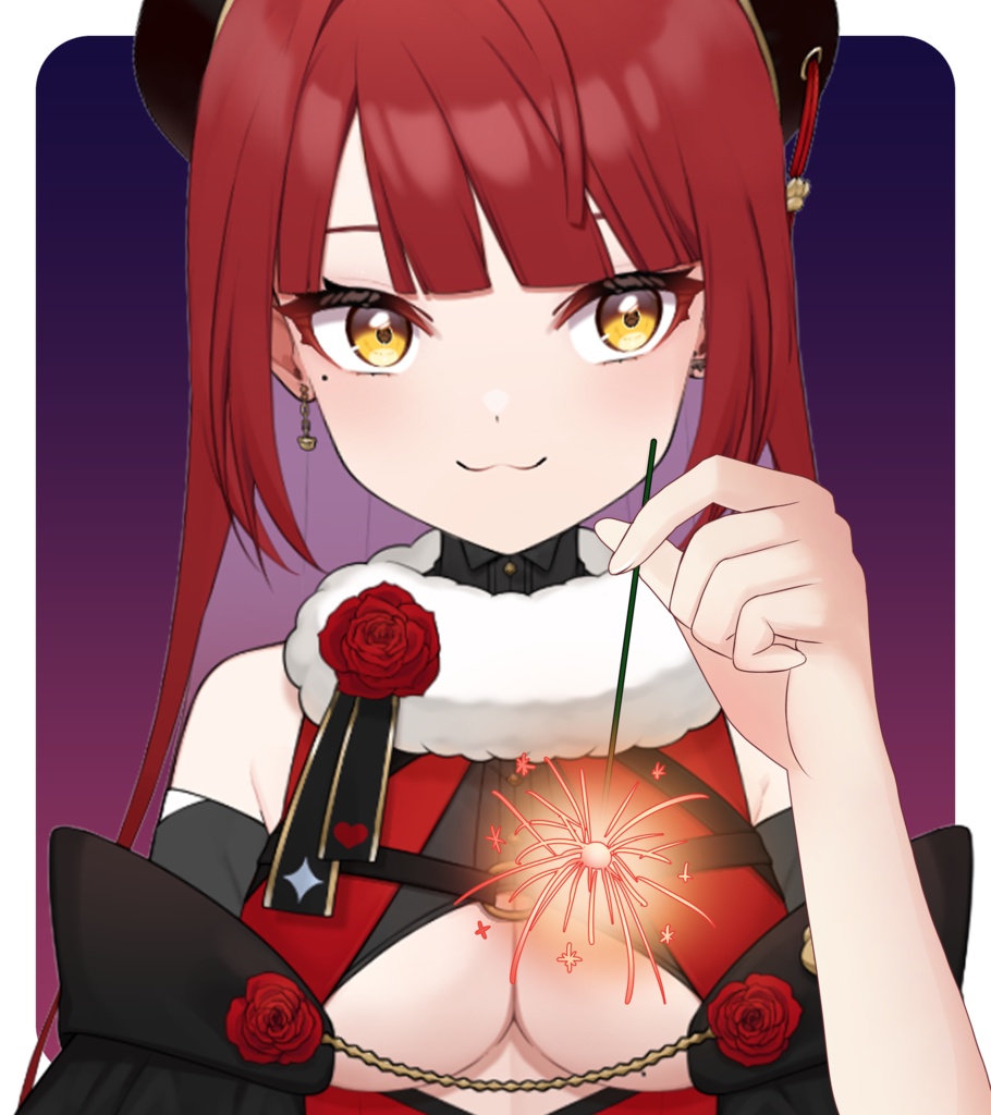 線香花火を持つ手