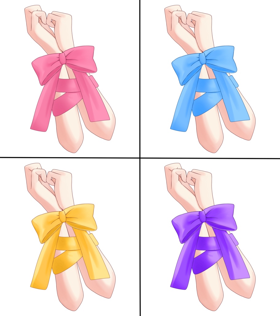 リボンで結ばれた手