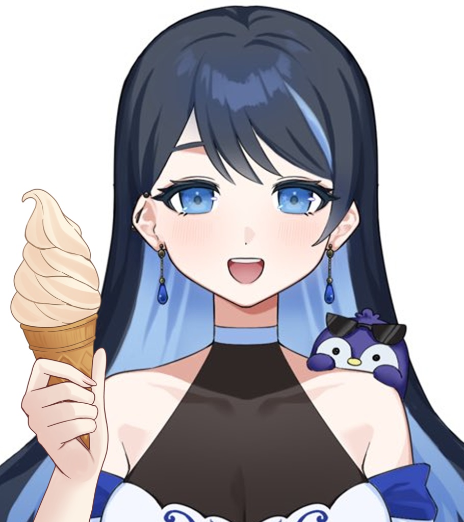 ソフトクリームを持つ手