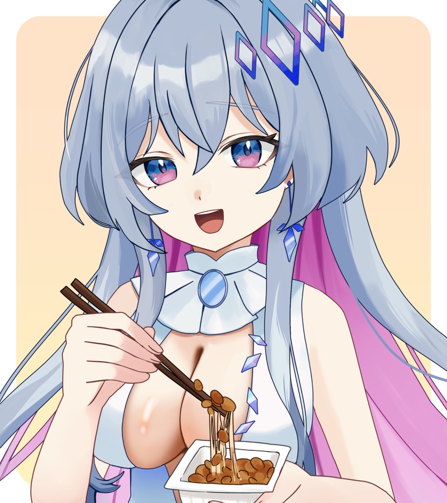 納豆を混ぜる手