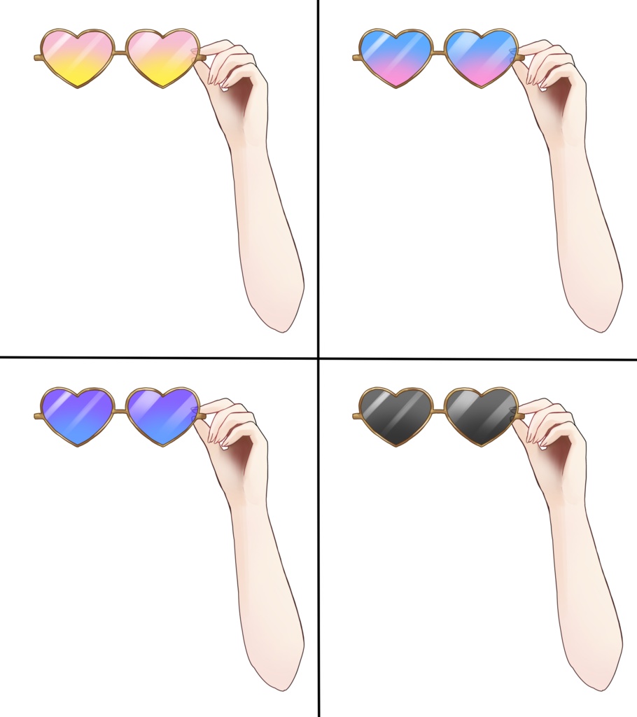 ハートサングラス