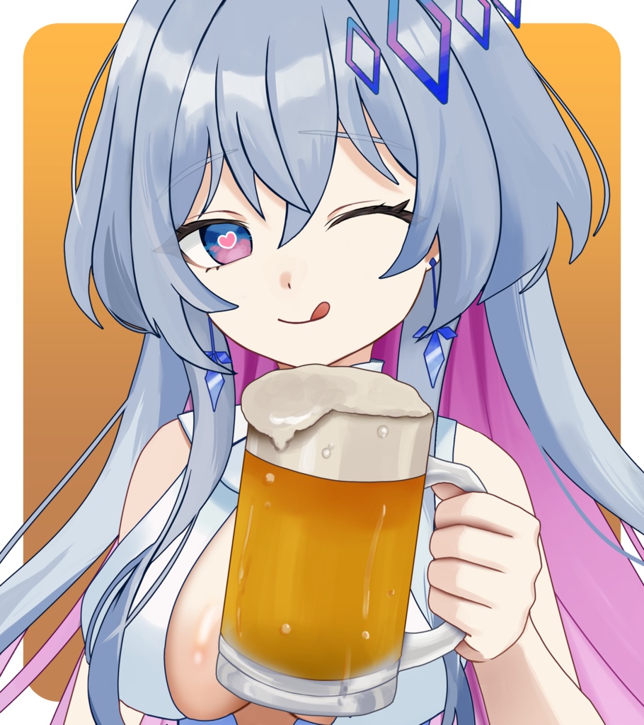 ビールジョッキを持つ手