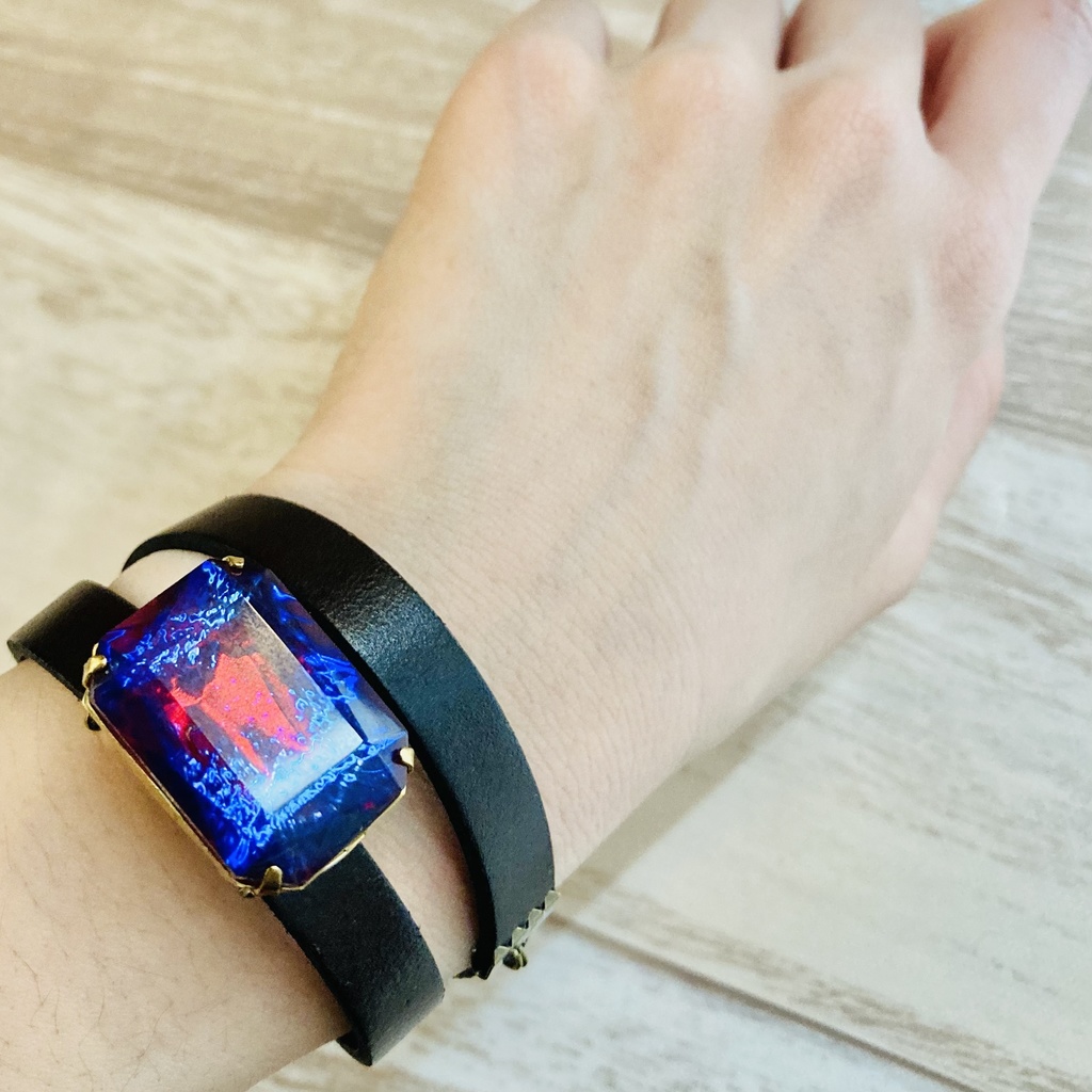 オリジナル ドラゴンブレスの二重本革ブレスレット 夜明けの道標 Booth