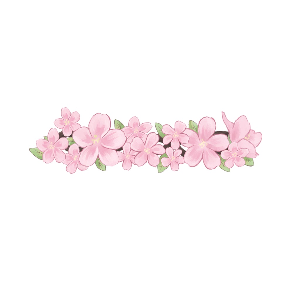 【配信者向け素材】桜の花冠素材