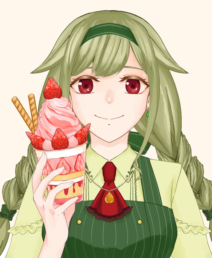 【配信者向け】苺パフェ素材