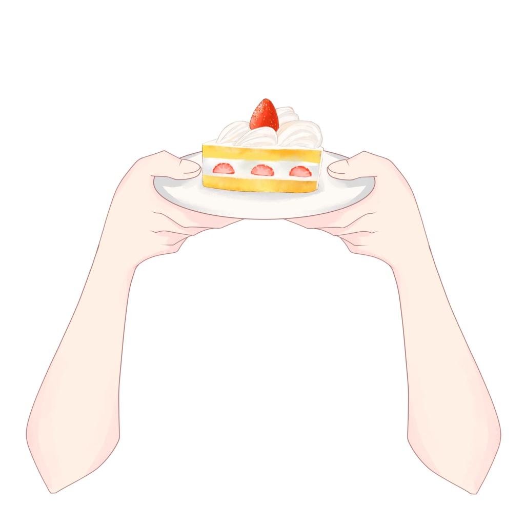 【配信者向け】ショートケーキ素材