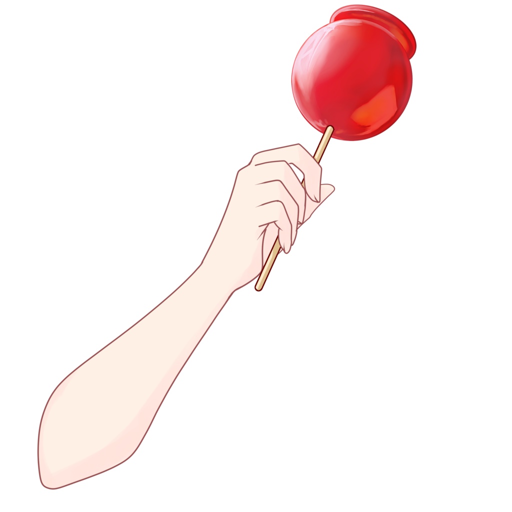 【配信者向け】りんご飴素材