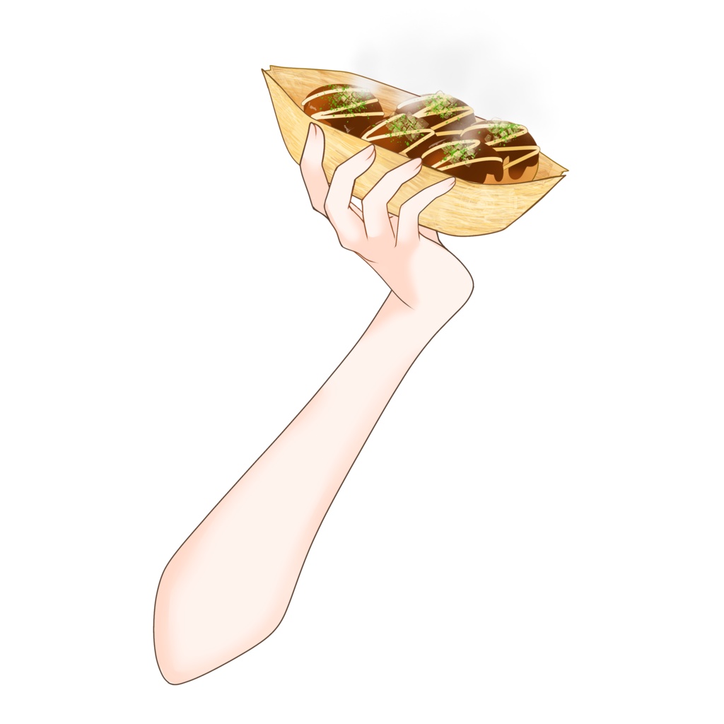 【VTuber向け】たこ焼き素材:高解像度版&商用利用権