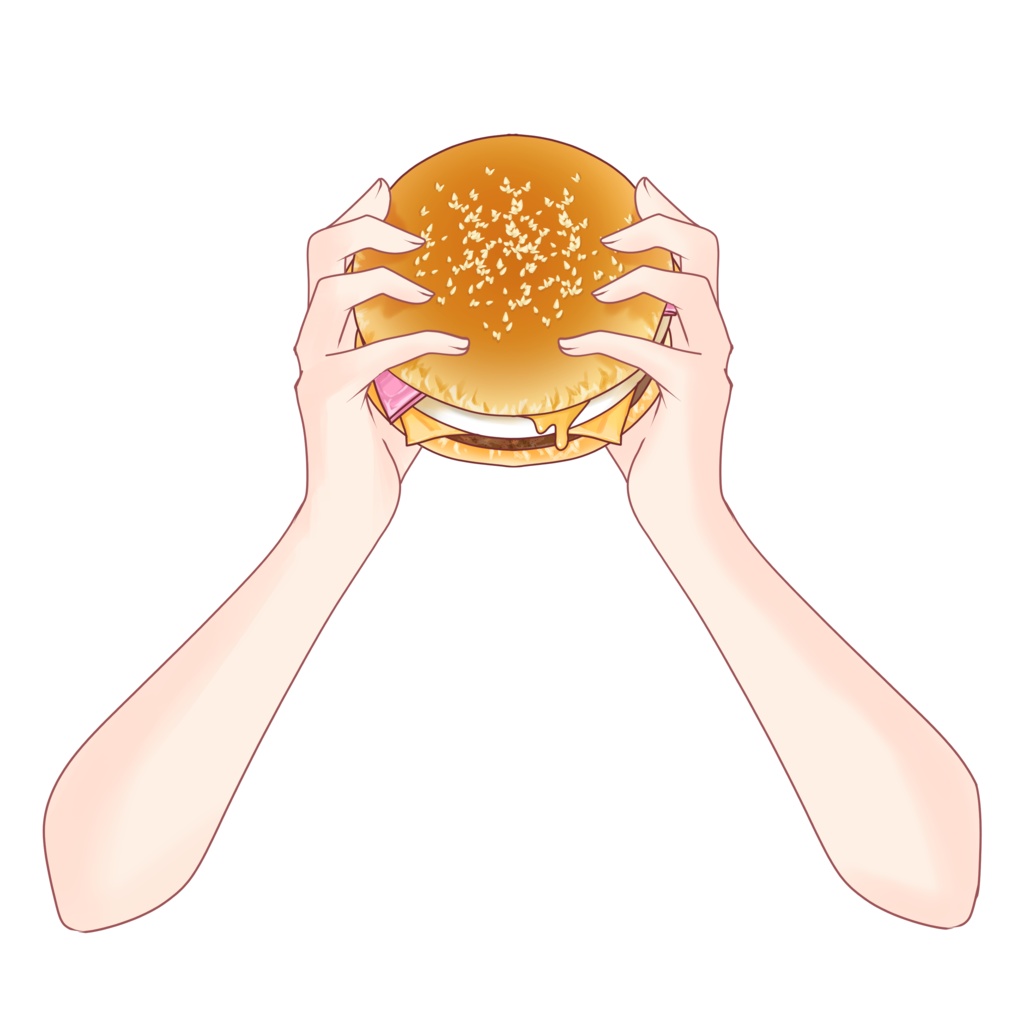 【配信者向け】ハンバーガー素材