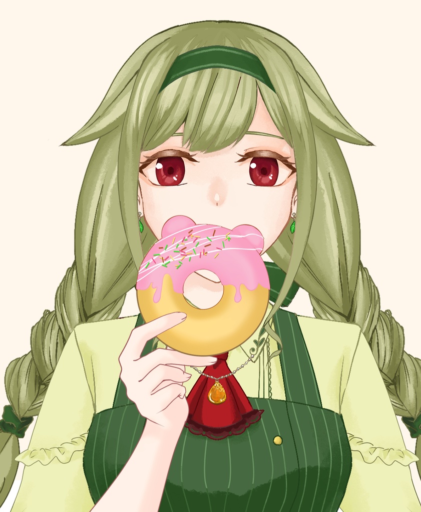 【配信者向け】苺チョコドーナツ素材