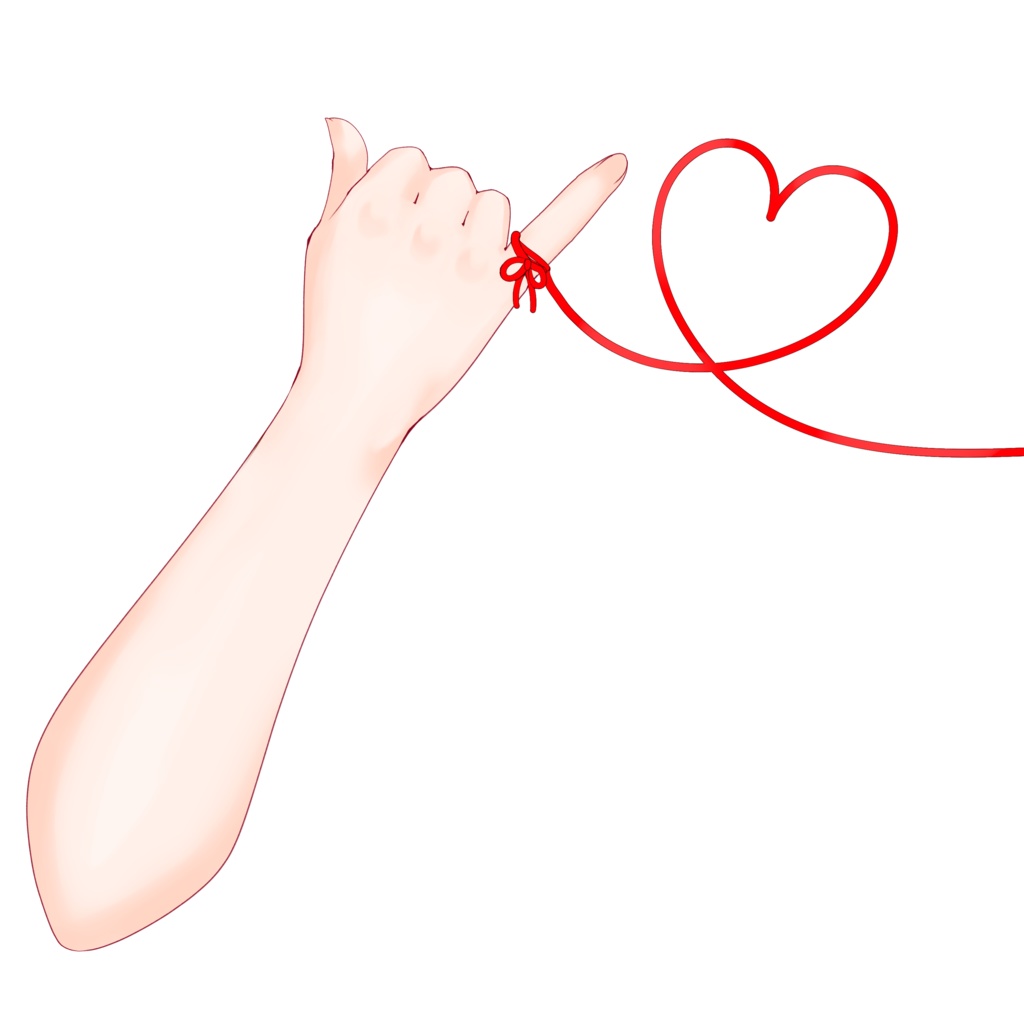 【配信者向け】赤い糸素材