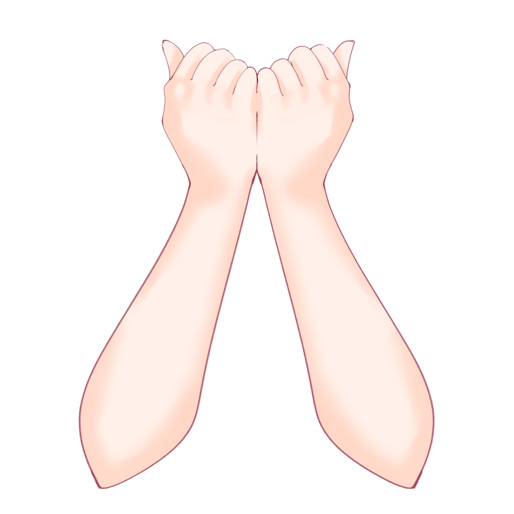 【配信者向け】顔に手を添える素材