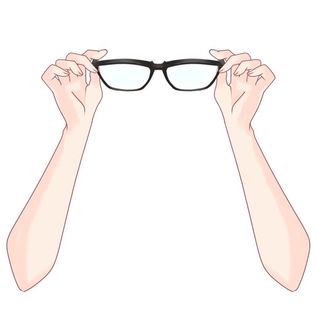 【配信者向け】黒縁眼鏡素材