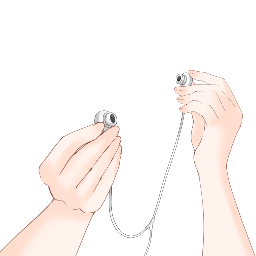 【配信者向け】イヤホンを分け合う素材