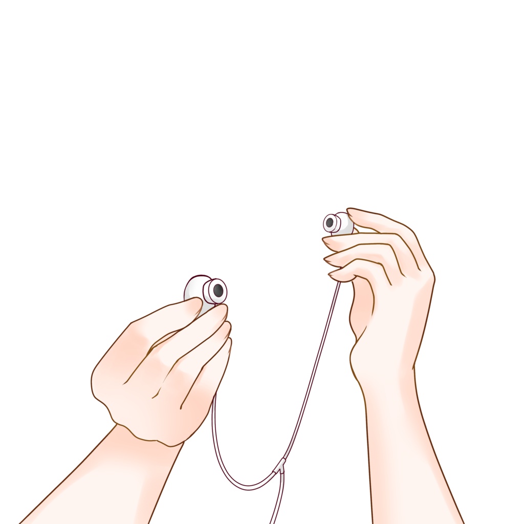 【配信者向け】有線イヤホンを分け合う素材