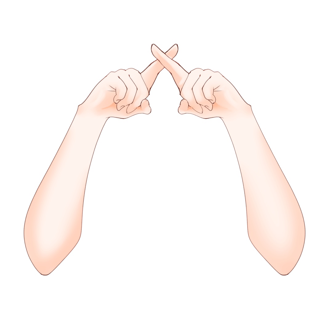 【配信者向け】ダメってする手素材